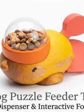 Dog Puzzle Feeder Toy Interactive IQ Treat Dispenser Duck